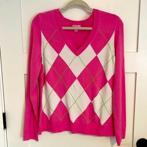 Lilly Pulitzer argyle sweater